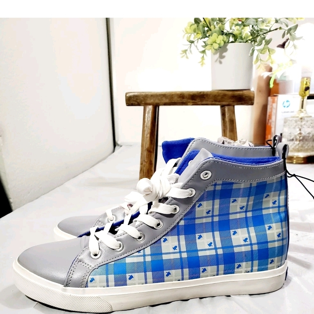 Harry Potter Ravenclaw Plaid Hi-Top Sneakers Shoes Men's 9
